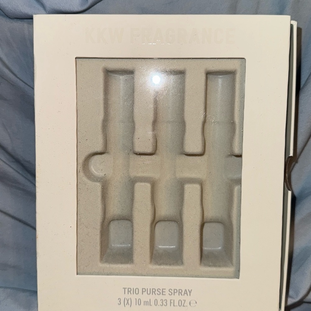 KKW, trio crystal gardenia emerald diamond body perfume EMPTY COLLECTOR BOX